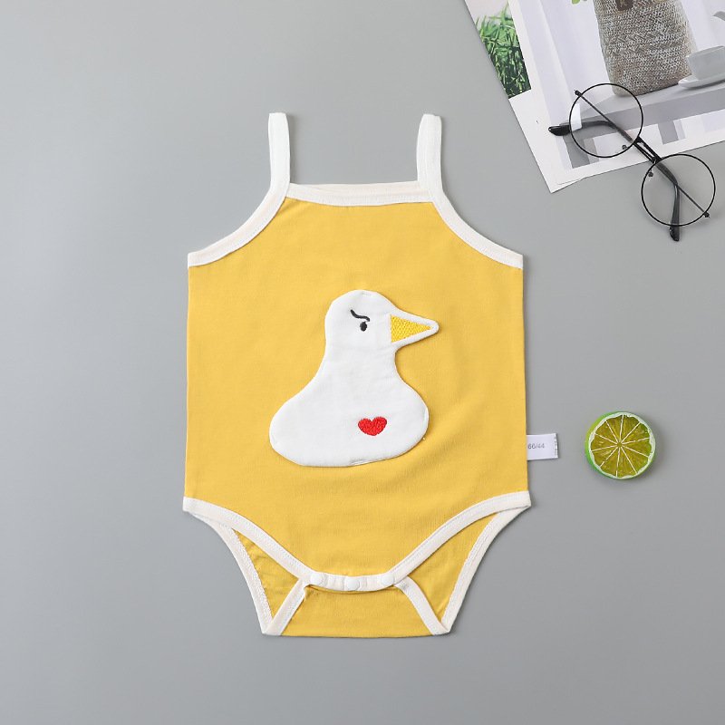 2021 summer new baby crawling clothes baby cute animal pattern clothes boys and girls sleeping romper