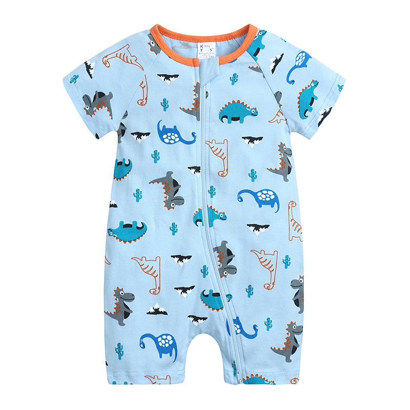 2024 Wholesale Summer Comfortable Soft Baby Rompers Full Printed Cotton Short Sleeve Newborn Clothes Baby Romper for Infant