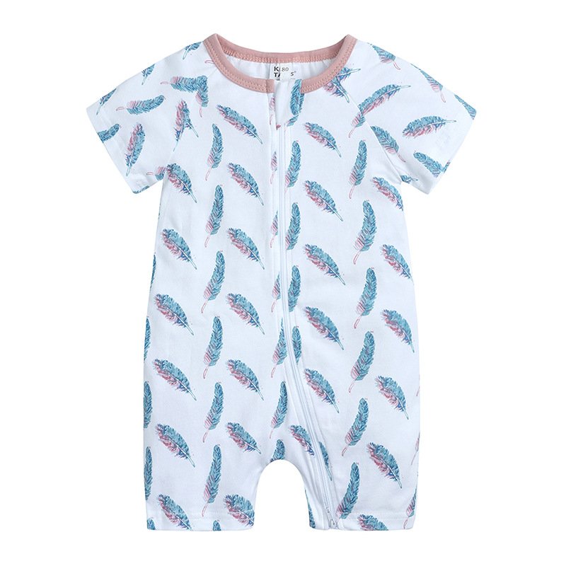 2024 Wholesale Summer Comfortable Soft Baby Rompers Full Printed Cotton Short Sleeve Newborn Clothes Baby Romper for Infant