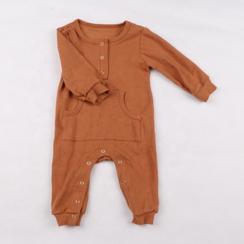 wholesale blank Chrisma Day organic cotton baby romper long sleeves ribbed jumpsuits newborn baby romper jumpsuits sets