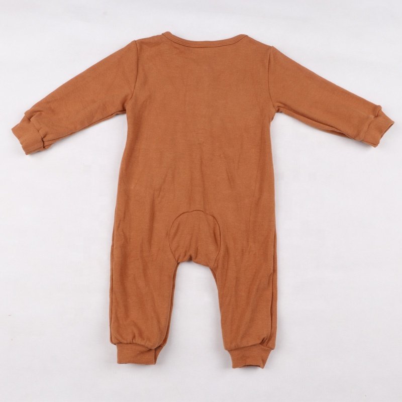 wholesale blank Chrisma Day organic cotton baby romper long sleeves ribbed jumpsuits newborn baby romper jumpsuits sets