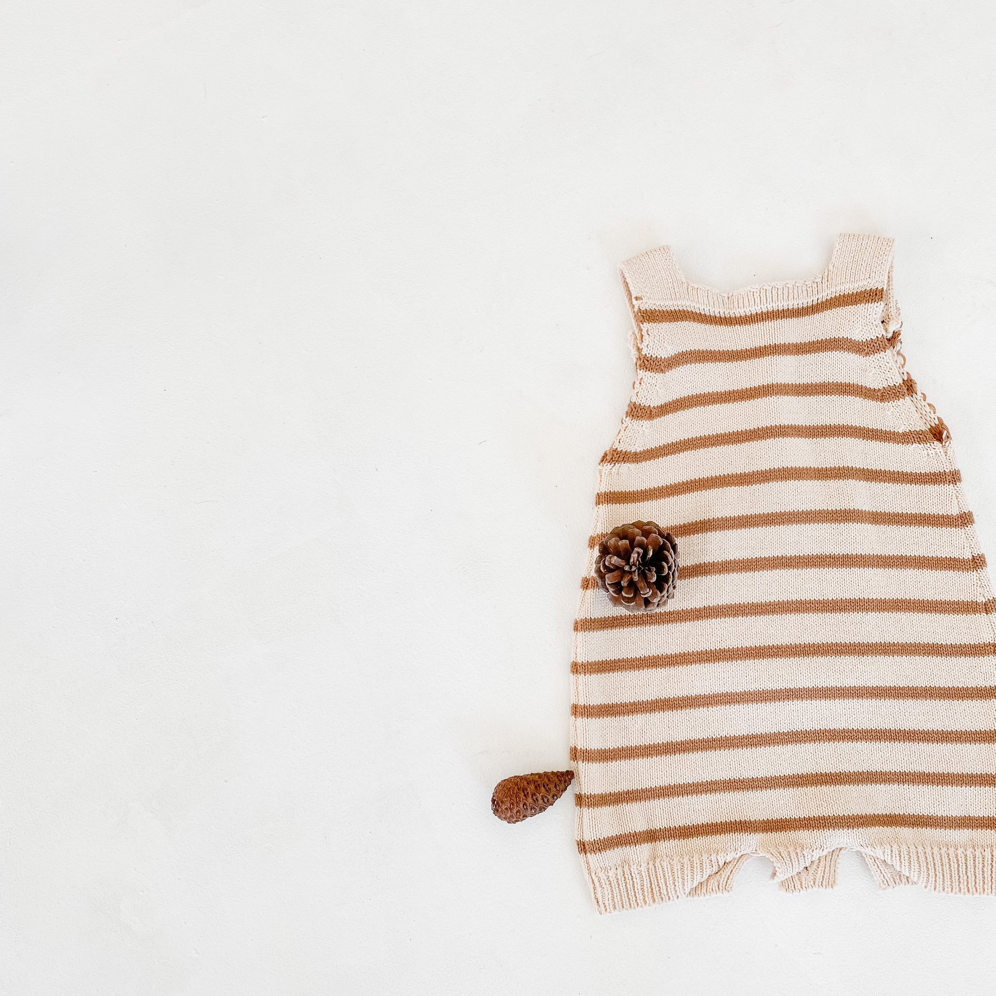 ins 2023 autumn pocket striped sling unisex baby infant clothing baby romper knitted wool jumpsuit romper clothes