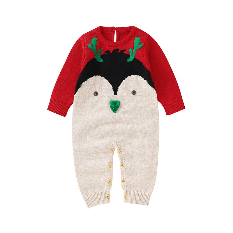 Christmas Mimixiong Fashion Baby Romper Cute Design Knitted Baby Romper