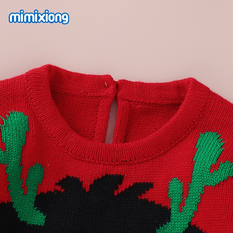 Christmas Mimixiong Fashion Baby Romper Cute Design Knitted Baby Romper