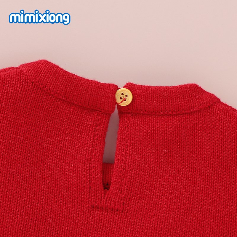Christmas Mimixiong Fashion Baby Romper Cute Design Knitted Baby Romper