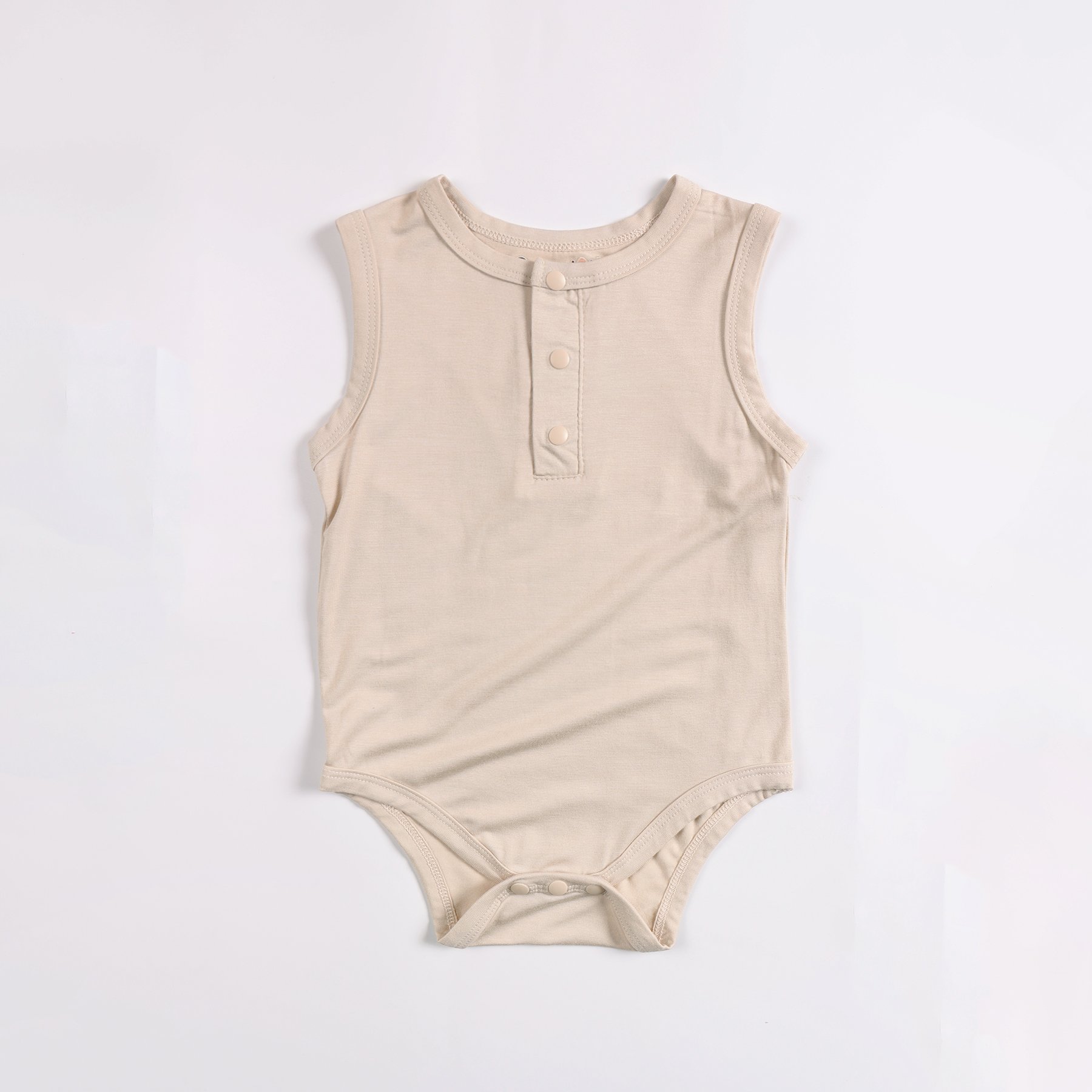 Custom Wtransparentmboo Baby Clothes Plain Solid Color Cotton Baby Bodysuit Sleeveless Baby Rompers Bamboo Summer Knitted Unisex