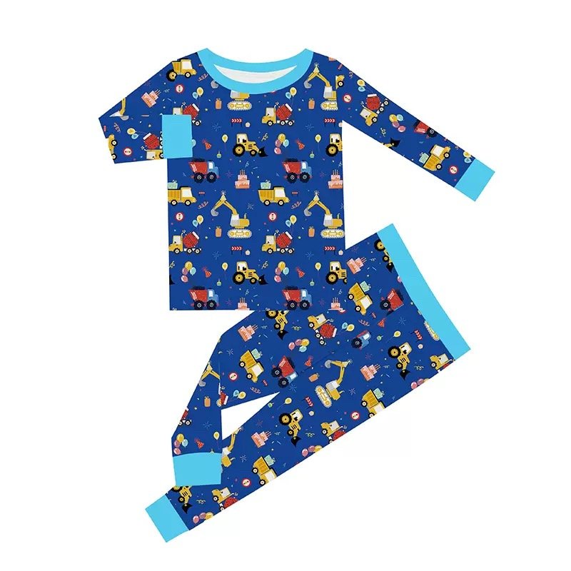 Custom 240g Bamboo Dirt Bikes Baby Boys Newborn Zippies Kids Pajamas Sleepwear