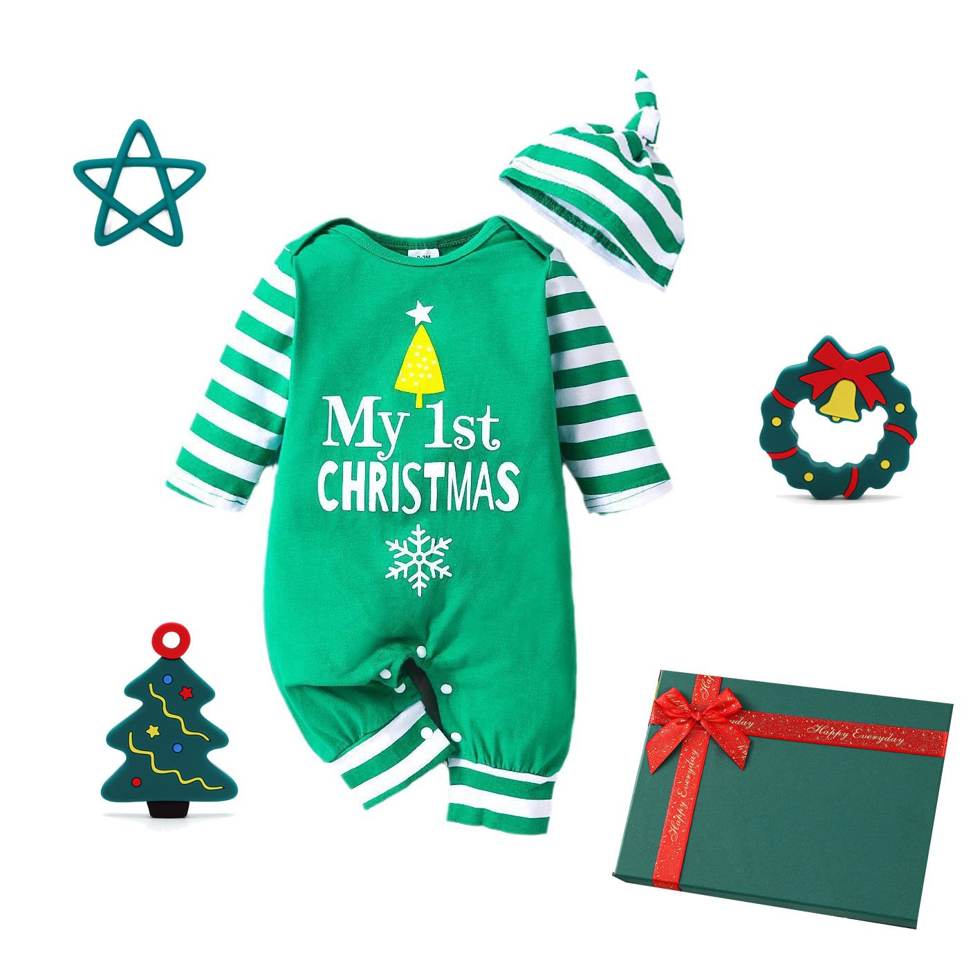 Factory Customization Spring Autumn Bibs Rompers Baby hat Long Sleeve Bodysuit Pant custom baby gift set