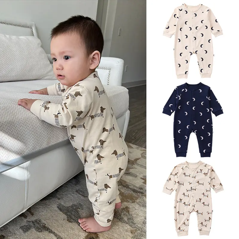 Custom Toddler Baby Clothing Knitted Newborn Baby Clothes Baby Romper Clothes Bodysuit Onesie 100% Cotton Wholesale