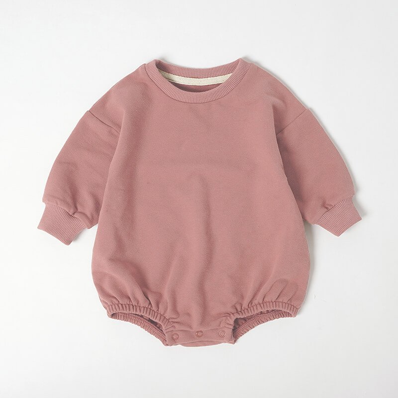 CPC Certificate Boutique Baby Snap Crotch Romper Top With Organic Cotton Terry Fabric