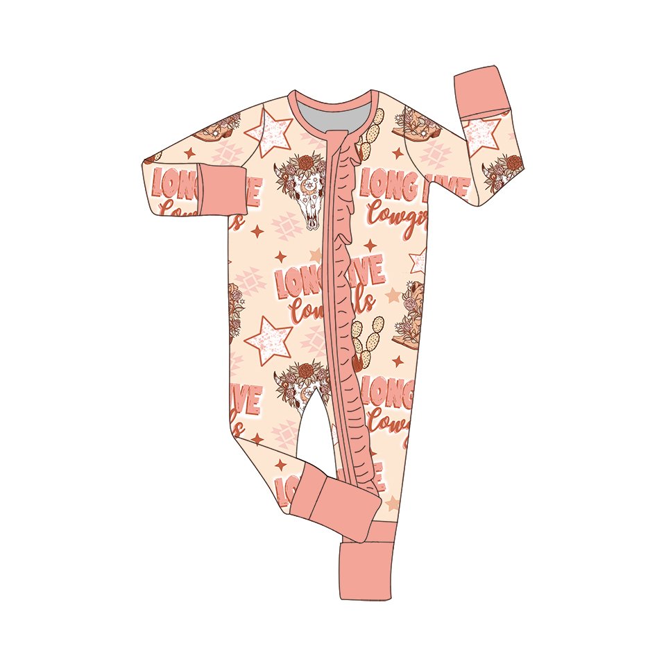 Qingli OEM you serious clark print Newborn Baby Girls boys Jumpsuit pajamas fall