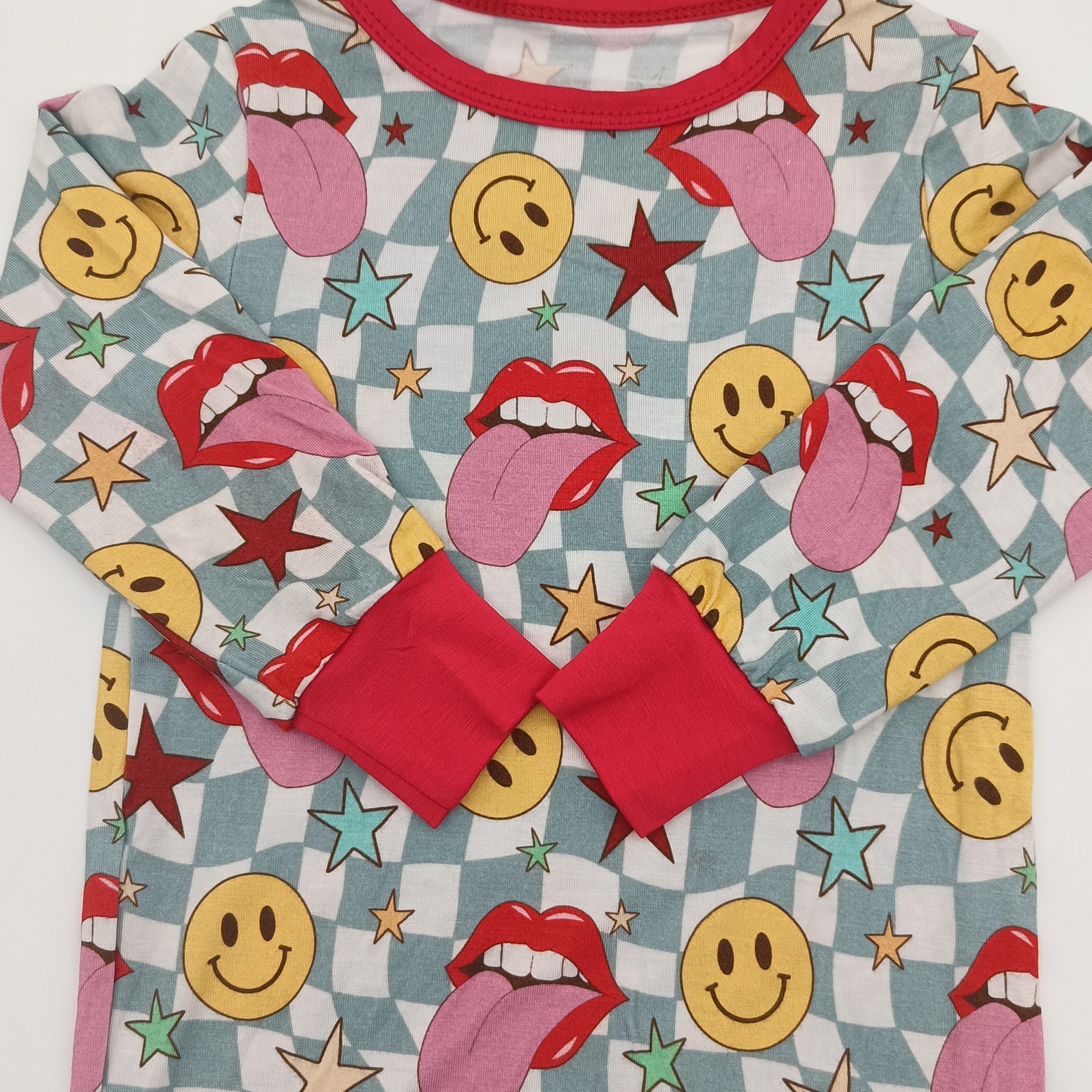 Adorable RTS Comfortable Bamboo baby Cute cartoon pattern long sleeve Baby children clothing 2pcs sets