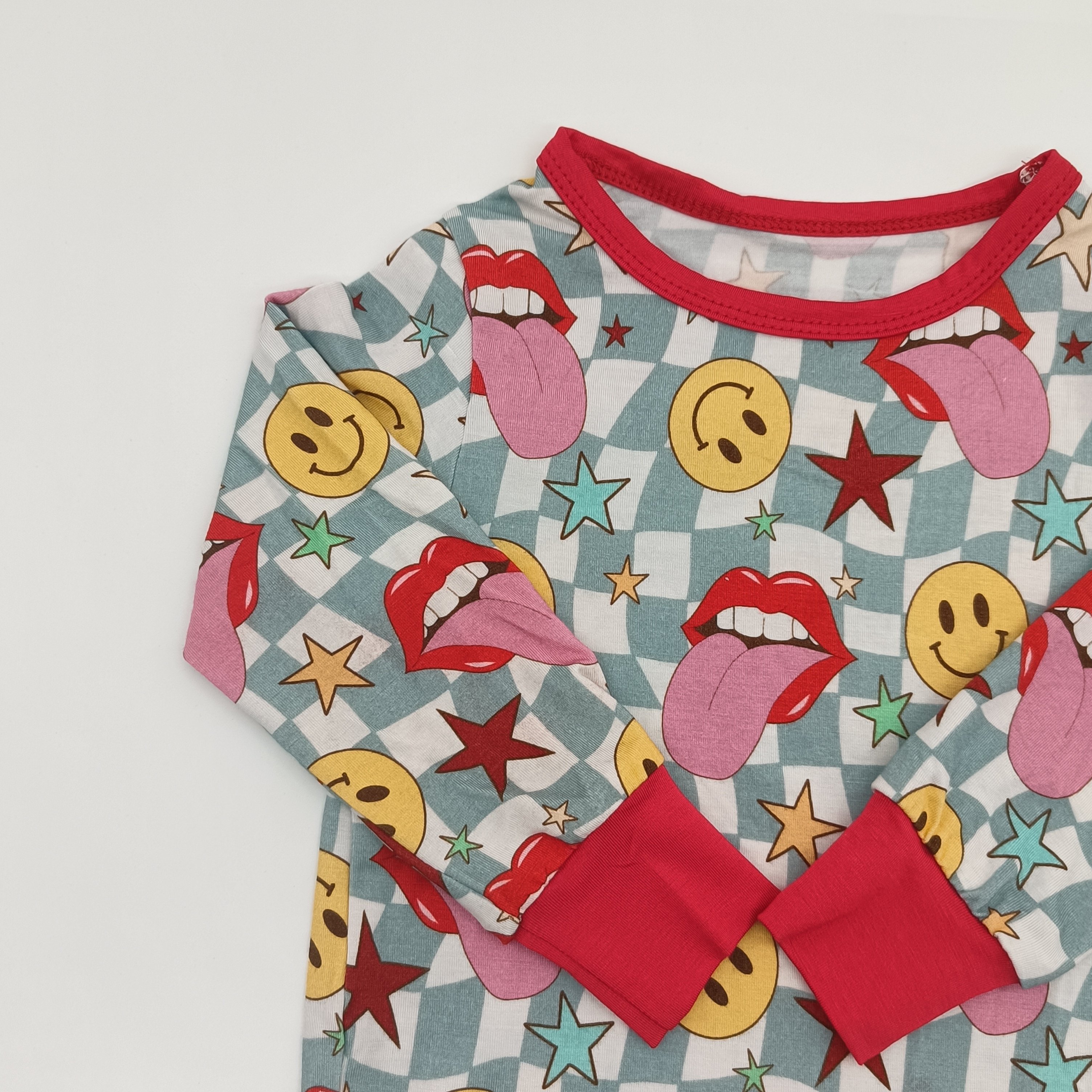 Adorable RTS Comfortable Bamboo baby Cute cartoon pattern long sleeve Baby children clothing 2pcs sets