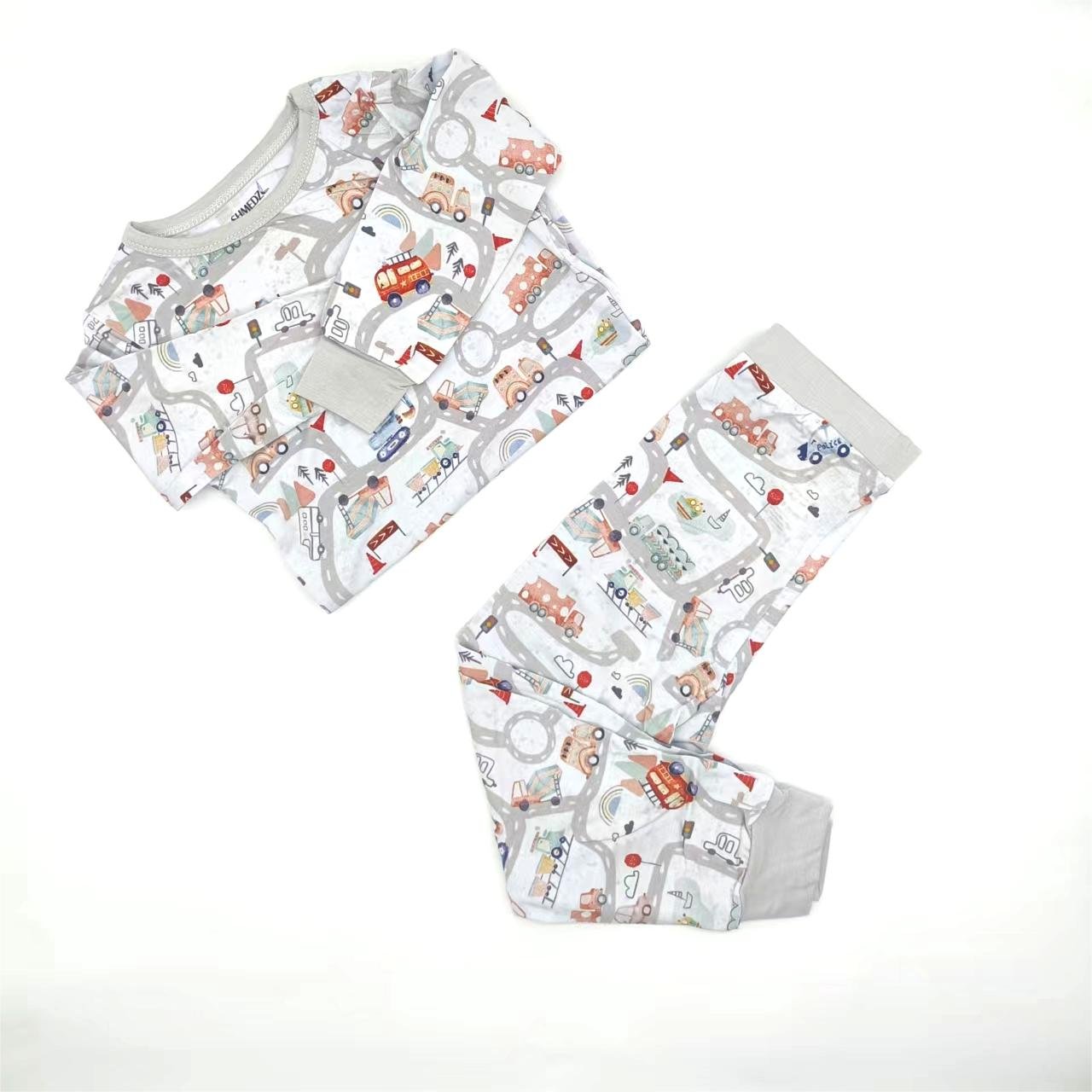 hottest sale children jumpsuit balloon custom printed two pieces set