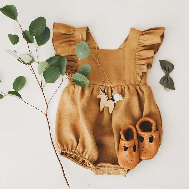 200702 New Arrival Baby Clothes Baby Linen Romper Newborn Organic Cotton Baby Clothes
