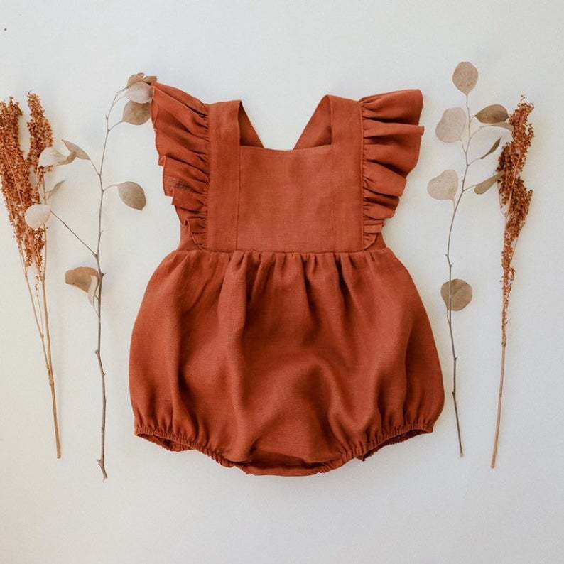 200702 New Arrival Baby Clothes Baby Linen Romper Newborn Organic Cotton Baby Clothes