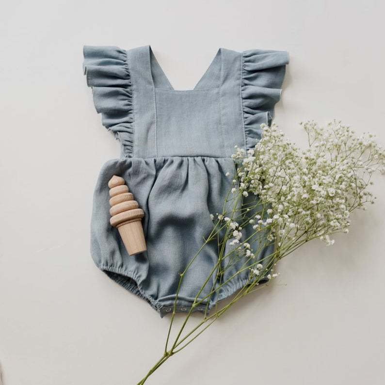 200702 New Arrival Baby Clothes Baby Linen Romper Newborn Organic Cotton Baby Clothes