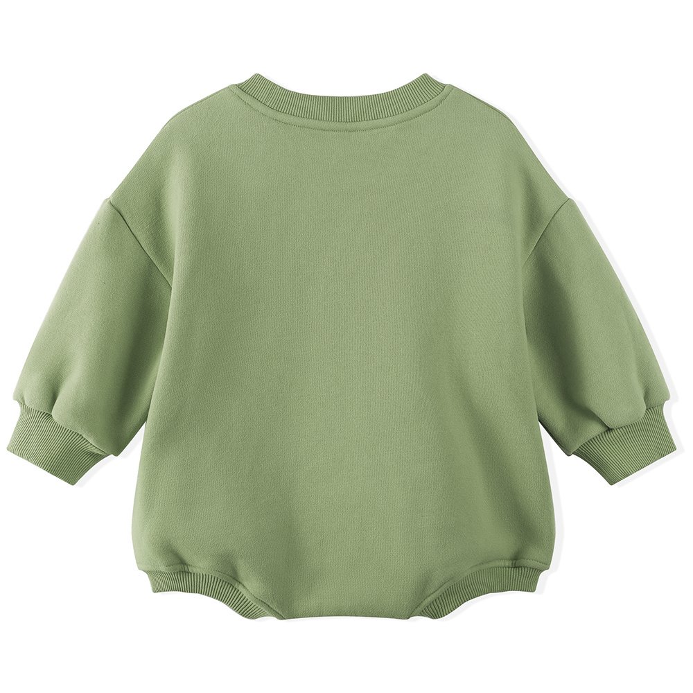 Custom Fall Winter Boy Girls Long Sleeve Cozy Romper Baby Oversized Sweatshirt Romper