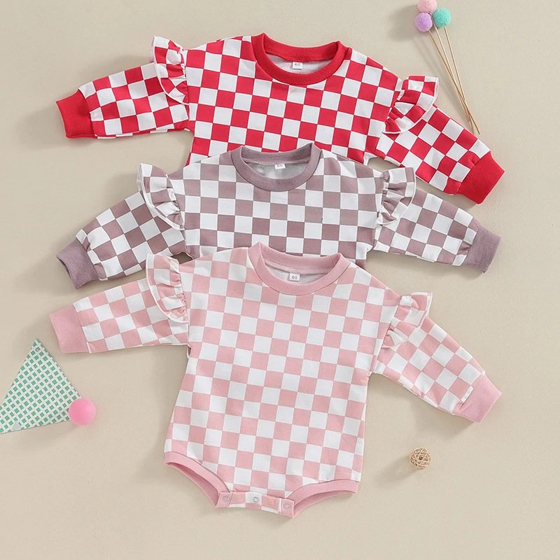 Custom Fall Winter Boy Girls Long Sleeve Cozy Romper Baby Oversized Sweatshirt Romper