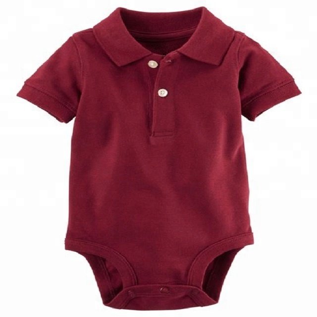 Baby Clothes Newborn Boys Girls Jumpsuit Polo Shirt Baby Boy Romper for Sale Onesie Short Sleeve Turn Down Collar 100% Cotton