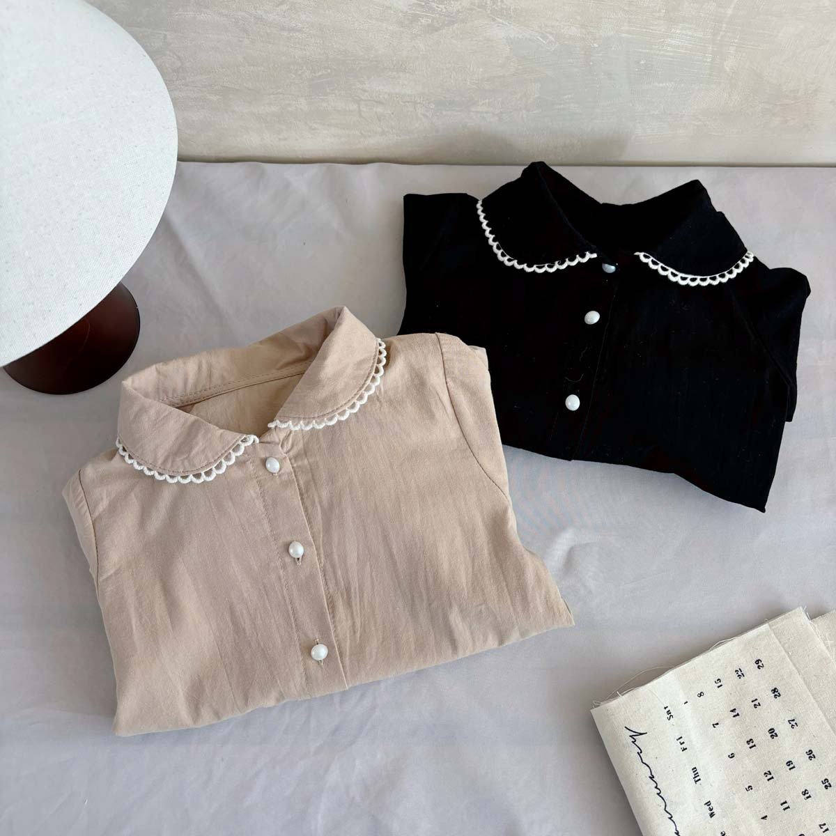 Wholesale 2024 Fall Baby Clothing Fashion Lapel Solid Color Long-Sleeved Baby Rompers
