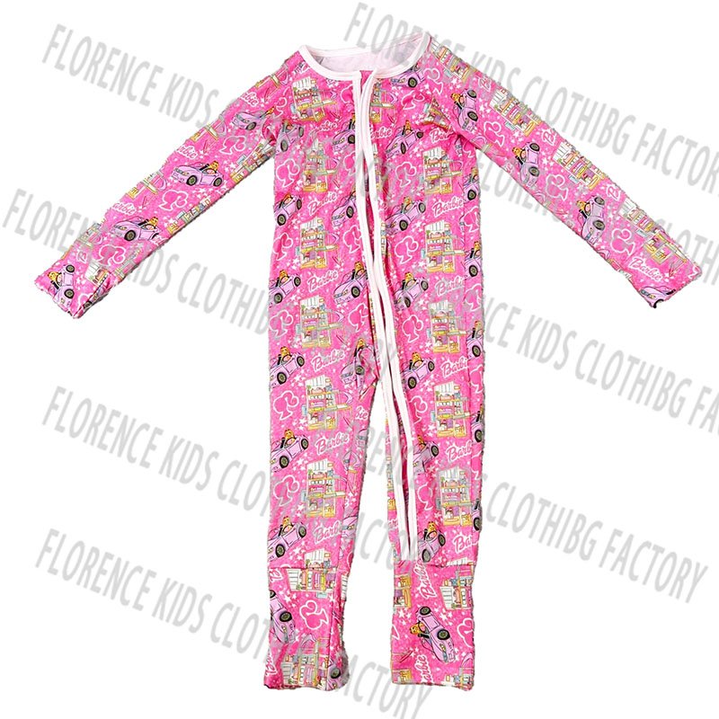 DH ODM Christmas boutique infant toddler girls bamboo zipper clothing baby rompers wholesale