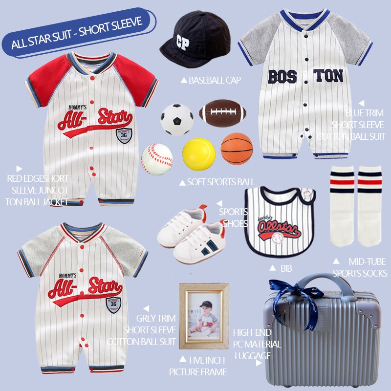 New Infant clothes soft gift box sports set baby rompers 100-day-old gift baby clothes gift set for newborn babies
