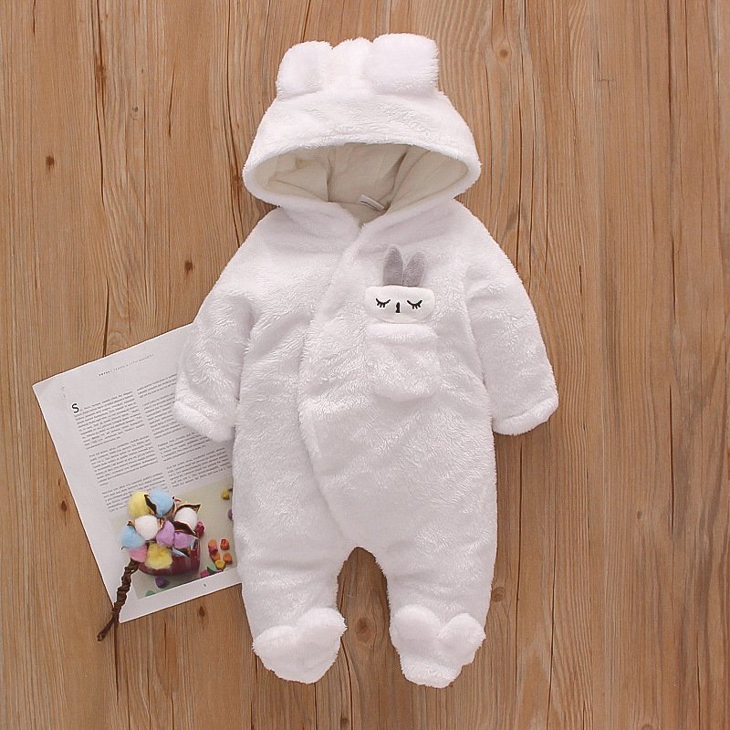 Winter NewBorn Baby Romper hooded Kids Clothing Fleece Jumpsuit Unisex Baby Clothes Girls Boys Baby Rompers