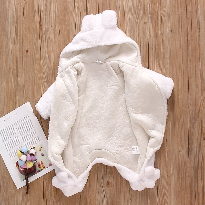 Winter NewBorn Baby Romper hooded Kids Clothing Fleece Jumpsuit Unisex Baby Clothes Girls Boys Baby Rompers