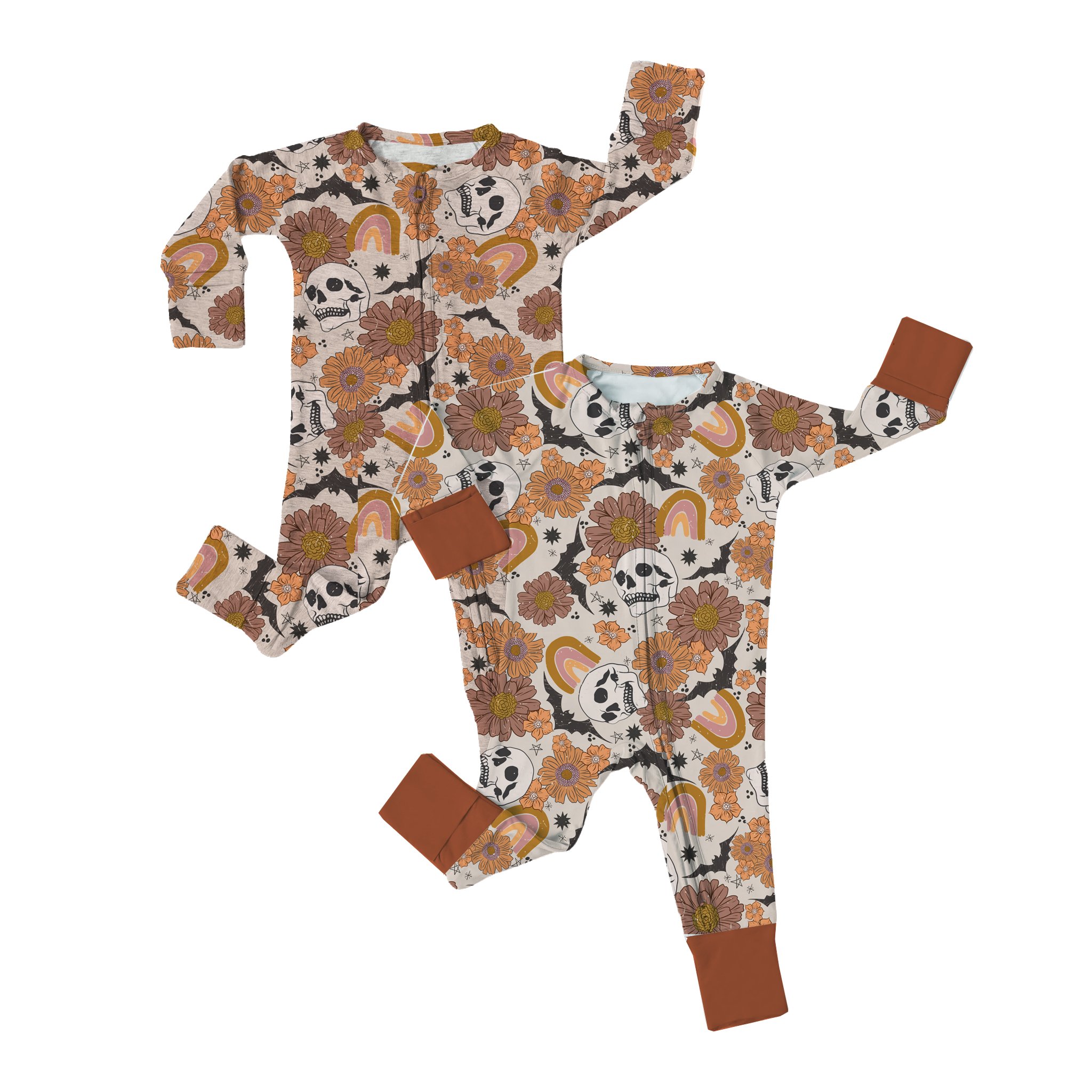 Custom Lovely Cotton Bamboo Newborn Infant Clothing Zipper Long Sleeve girl pajamas Jumpsuit heart print Baby Rompers