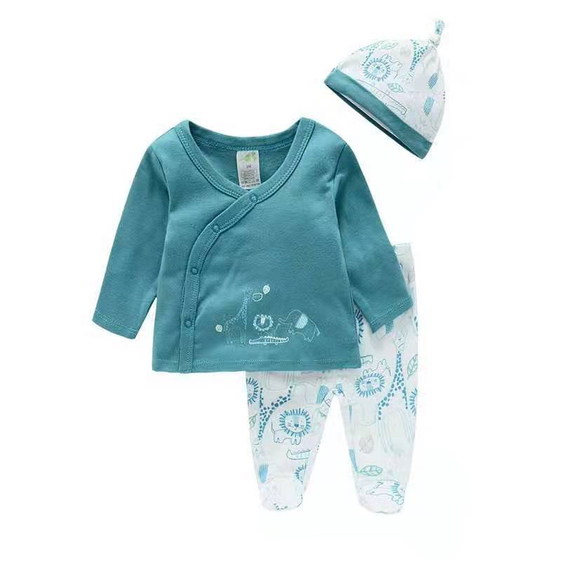 Baby Rompers Newborn Winter 3 Piece Girl Cotton Toddler Jumpsuit Baby Rompers for Boy Girl Autumn Baby Romper Pants and Hat Set