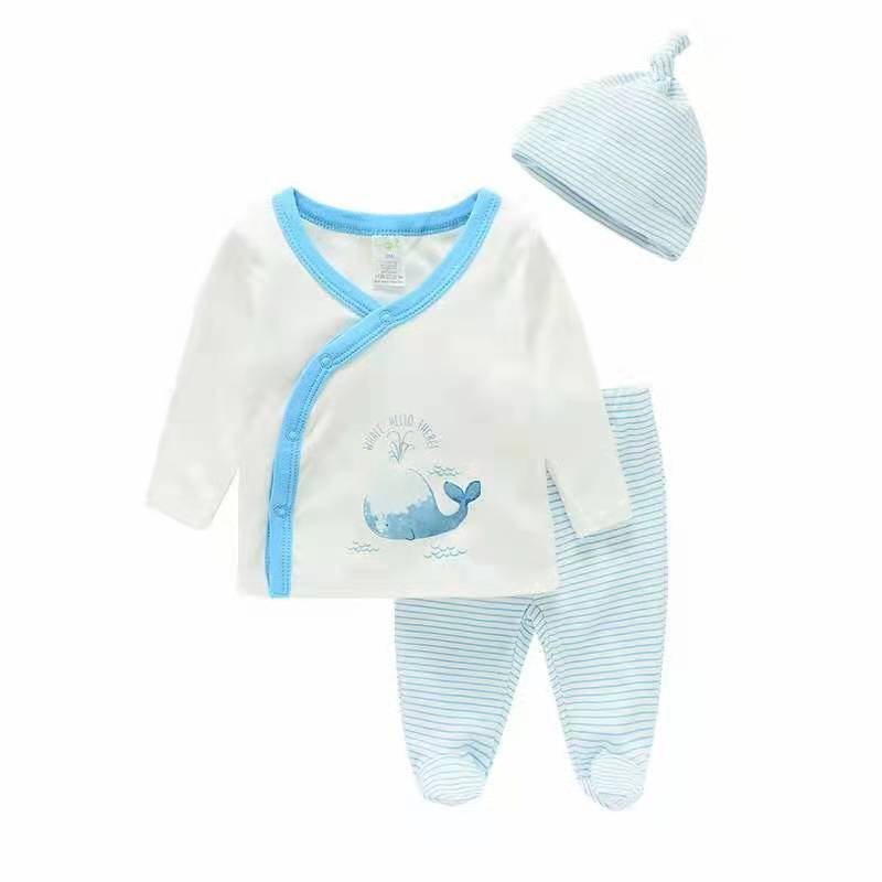 Baby Rompers Newborn Winter 3 Piece Girl Cotton Toddler Jumpsuit Baby Rompers for Boy Girl Autumn Baby Romper Pants and Hat Set