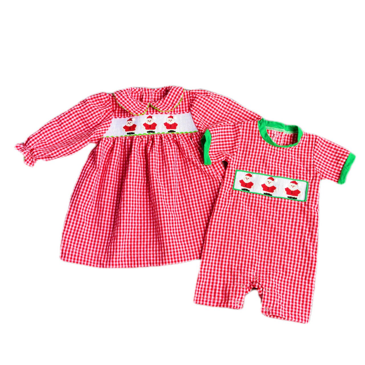 Yihui Christmas OEM ODM beautiful clothes Custom Cotton popular Baby girls party embroidered washed wear Clothing romper