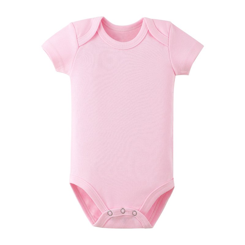 Best Selling Envelope Short Sleeve Snap Crotch Knitted Baby Bodysuit Romper Customization Blank Baby Onesie