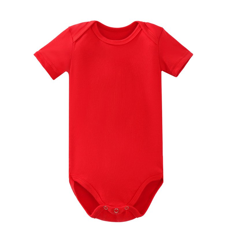 Best Selling Envelope Short Sleeve Snap Crotch Knitted Baby Bodysuit Romper Customization Blank Baby Onesie