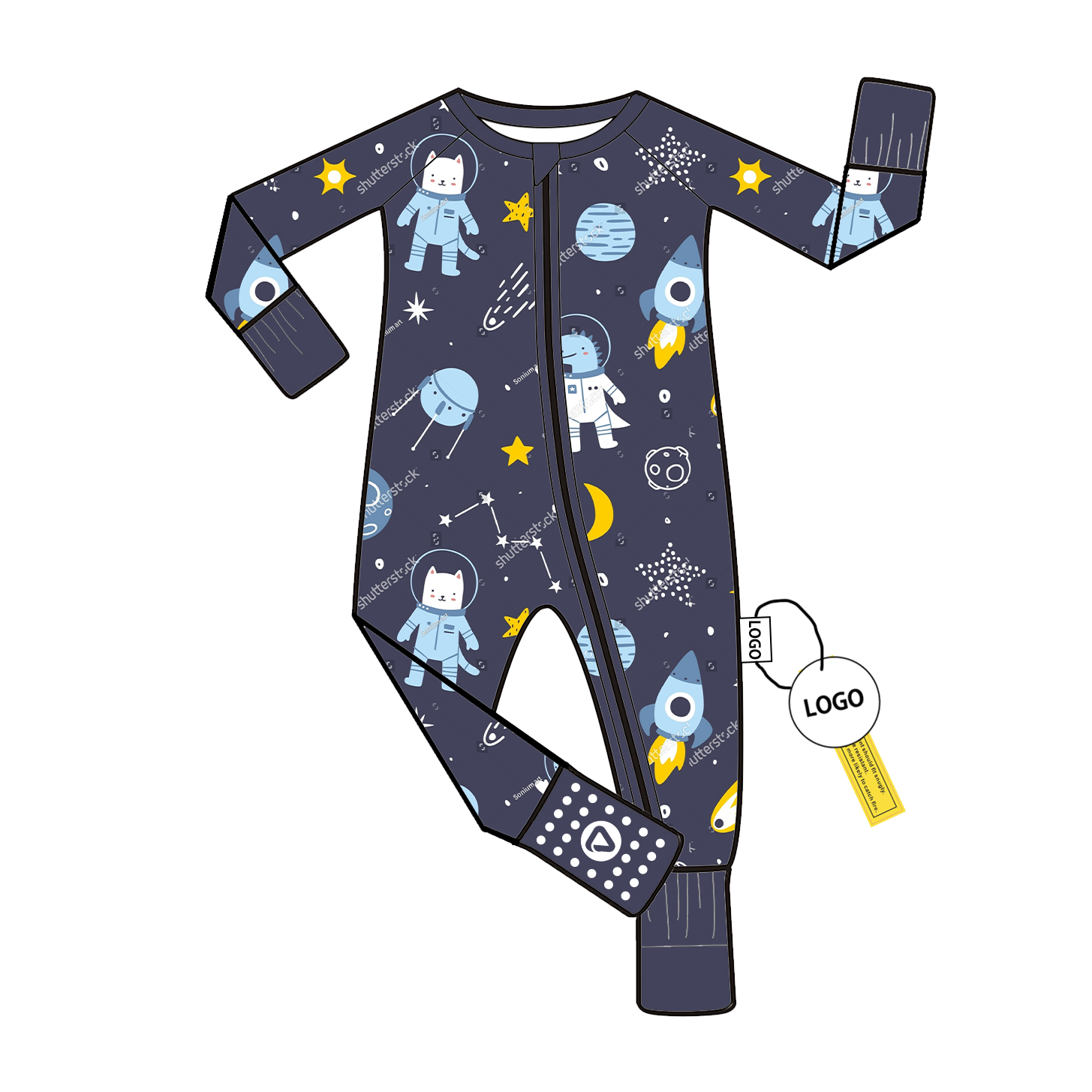 Eco Friendly Bamboo Fiber Toddler Romper with Custom Print for Newborns Soft Comfortable Bodysuit Jumpsuit and Sleepwear