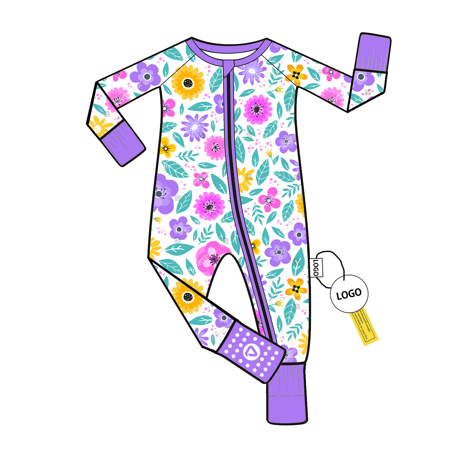 Eco Friendly Bamboo Fiber Toddler Romper with Custom Print for Newborns Soft Comfortable Bodysuit Jumpsuit and Sleepwear
