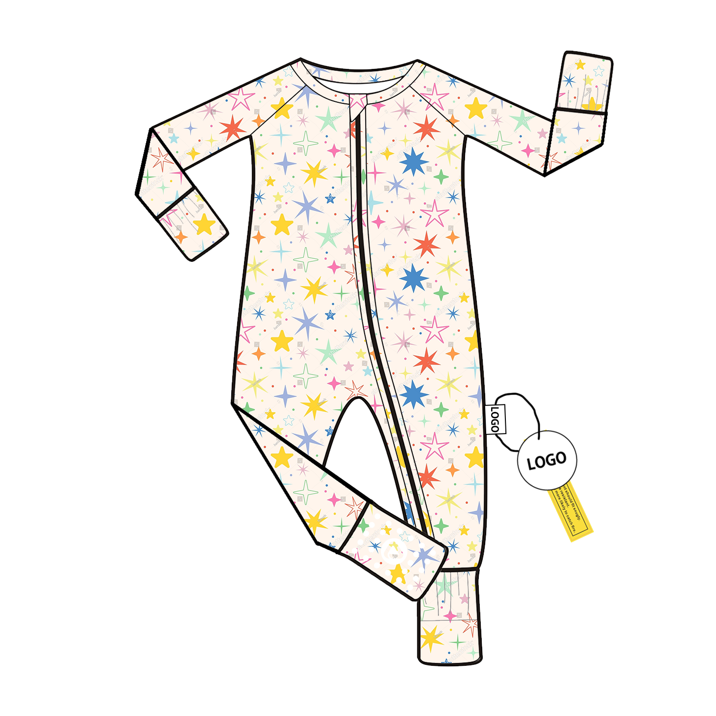 Eco Friendly Bamboo Fiber Toddler Romper with Custom Print for Newborns Soft Comfortable Bodysuit Jumpsuit and Sleepwear