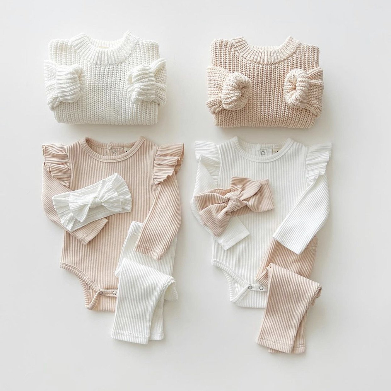 Custom Oem Newborn Infant Toddler Girls Romper Clothes Solid Color Flying Sleeve Baby Romper