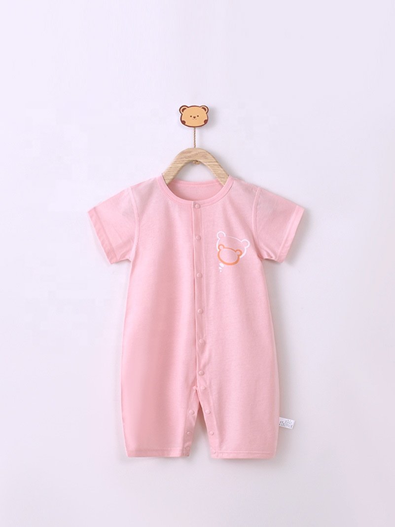 Custom Baby jumpsuit summer short sleeve Rompers suit newborn jumpsuit infant outdoor children clothes Baby crawling suit