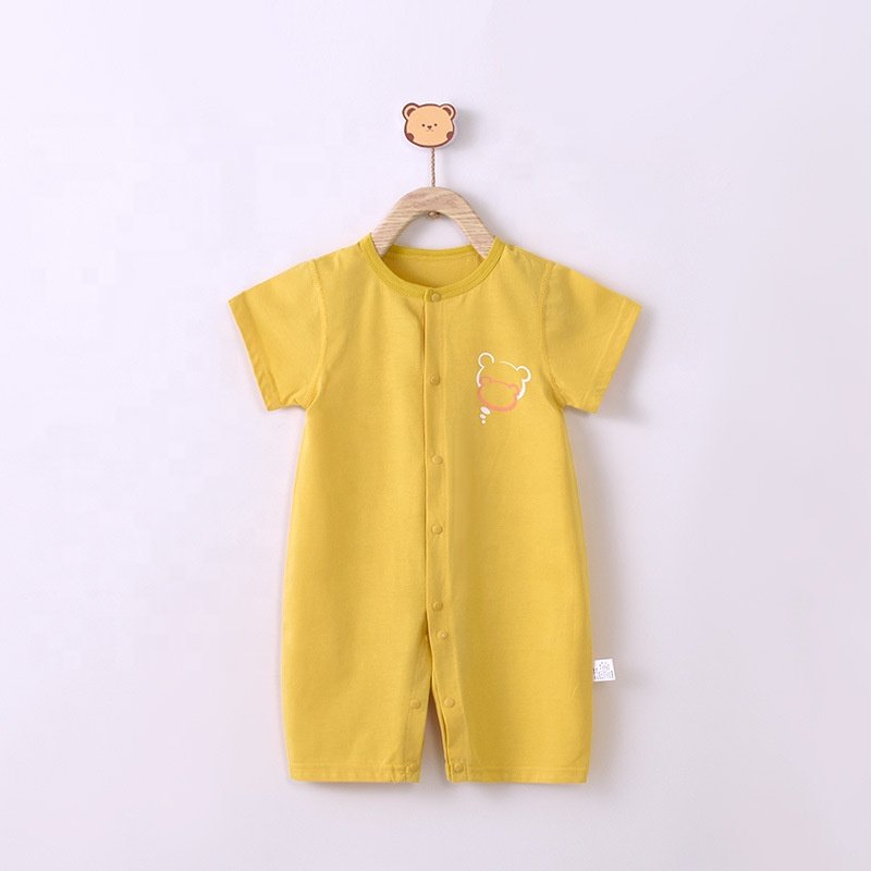 Custom Baby jumpsuit summer short sleeve Rompers suit newborn jumpsuit infant outdoor children clothes Baby crawling suit