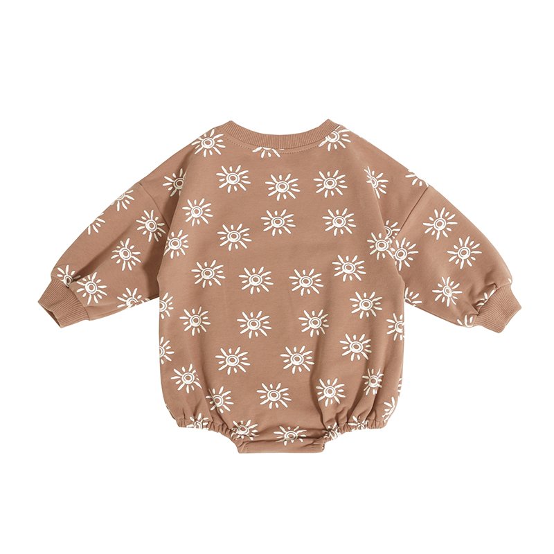 Good Quality Wholesale Custom Newborn Jumpsuit Autumn Warm Long Sleeve Snap Button Girl Organic Cotton Baby Romper