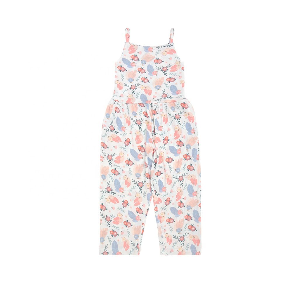 Hot Selling New Design Infant Romper Jumpsuit Overalls Baby Dungarees Soft Knitted Button Leisure Style Printing Baby Girls