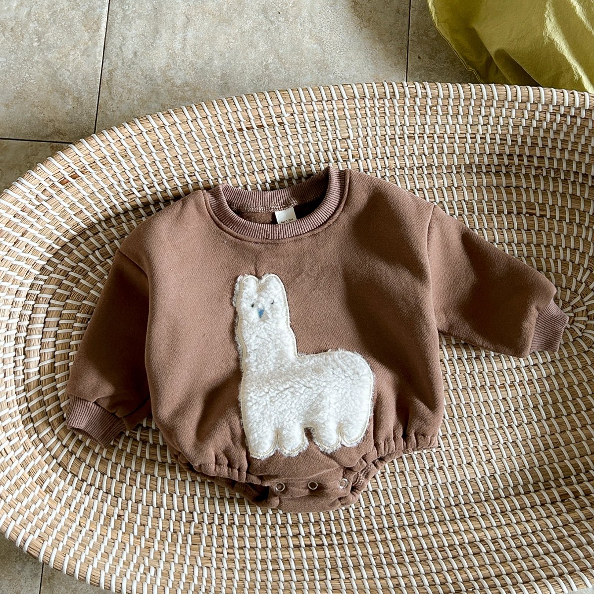 Winter Baby Sheep Wool Jumpsuit Infant Warm Long Sleeve Romper Clothes