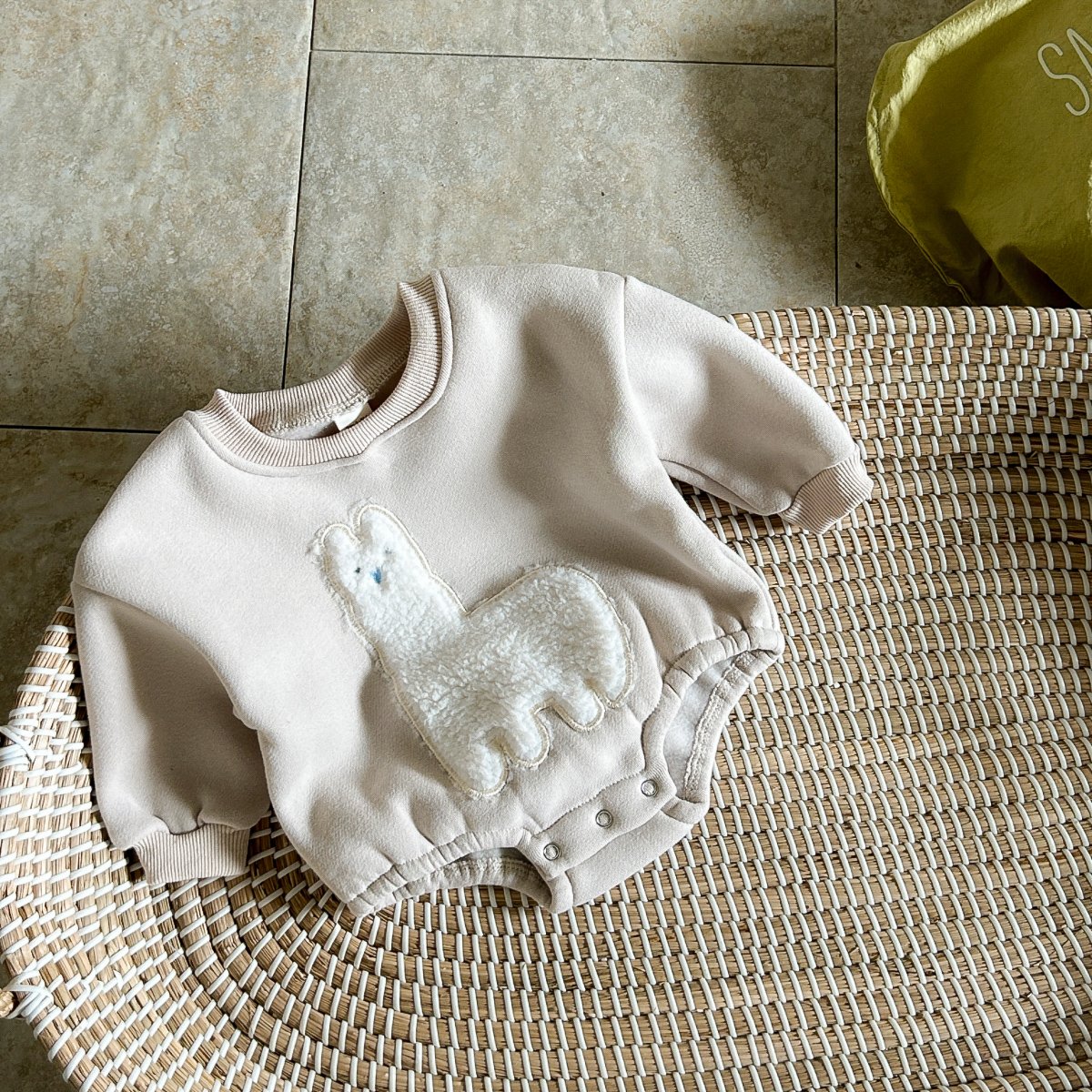 Winter Baby Sheep Wool Jumpsuit Infant Warm Long Sleeve Romper Clothes