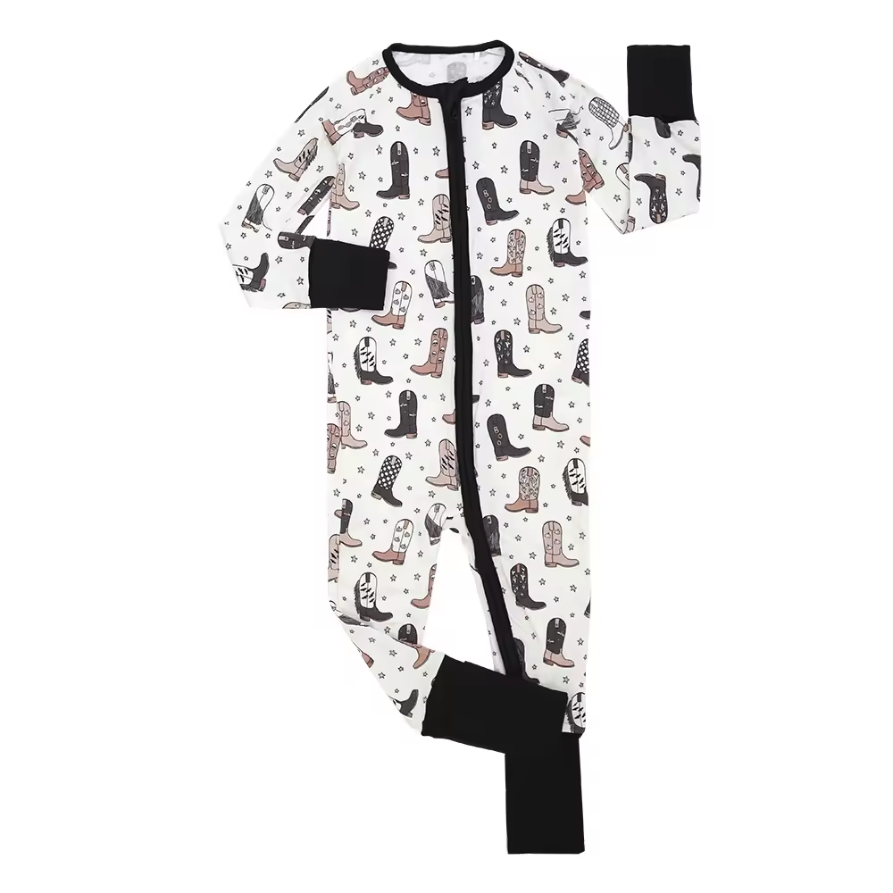 Wholesale New Arrival Products Organic Bamboo Fabric 100% Cotton Custom Printing Newborn Infant Autumn Long Sleeve Baby Rompers