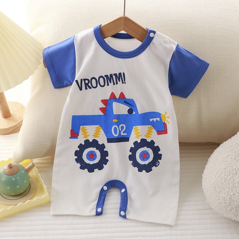 High quality 100% cotton summer baby girl romper with shorts Newborn Baby Jumpsuit Clothes
