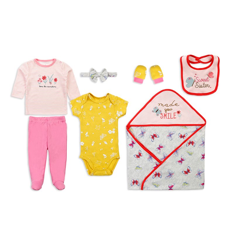 Newborn baby romper suit body jumpsuit for boys and girls sleepsuit set Embroidery pretty cotton suit