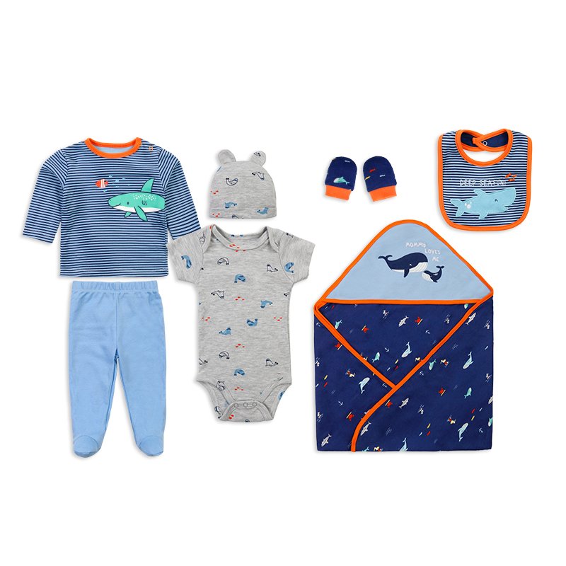 Newborn baby romper suit body jumpsuit for boys and girls sleepsuit set Embroidery pretty cotton suit