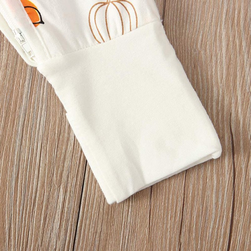 Wholesale Halloween Long Sleeve Print Toddler Clothes Baby Pajamas Zipper Newborn Baby Romper